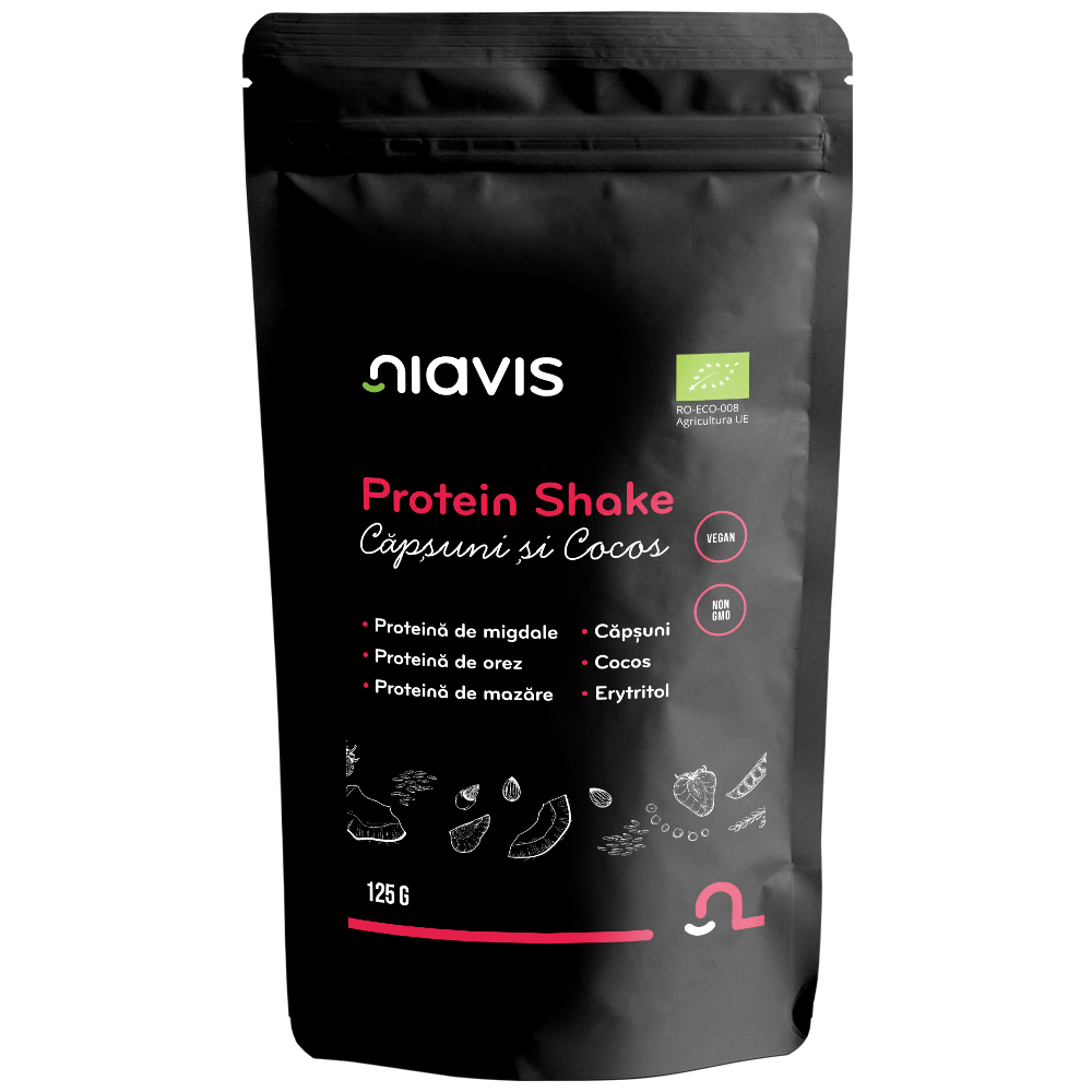 Protein Shake cu Capsuni si Cocos Ecologic/BIO 125g