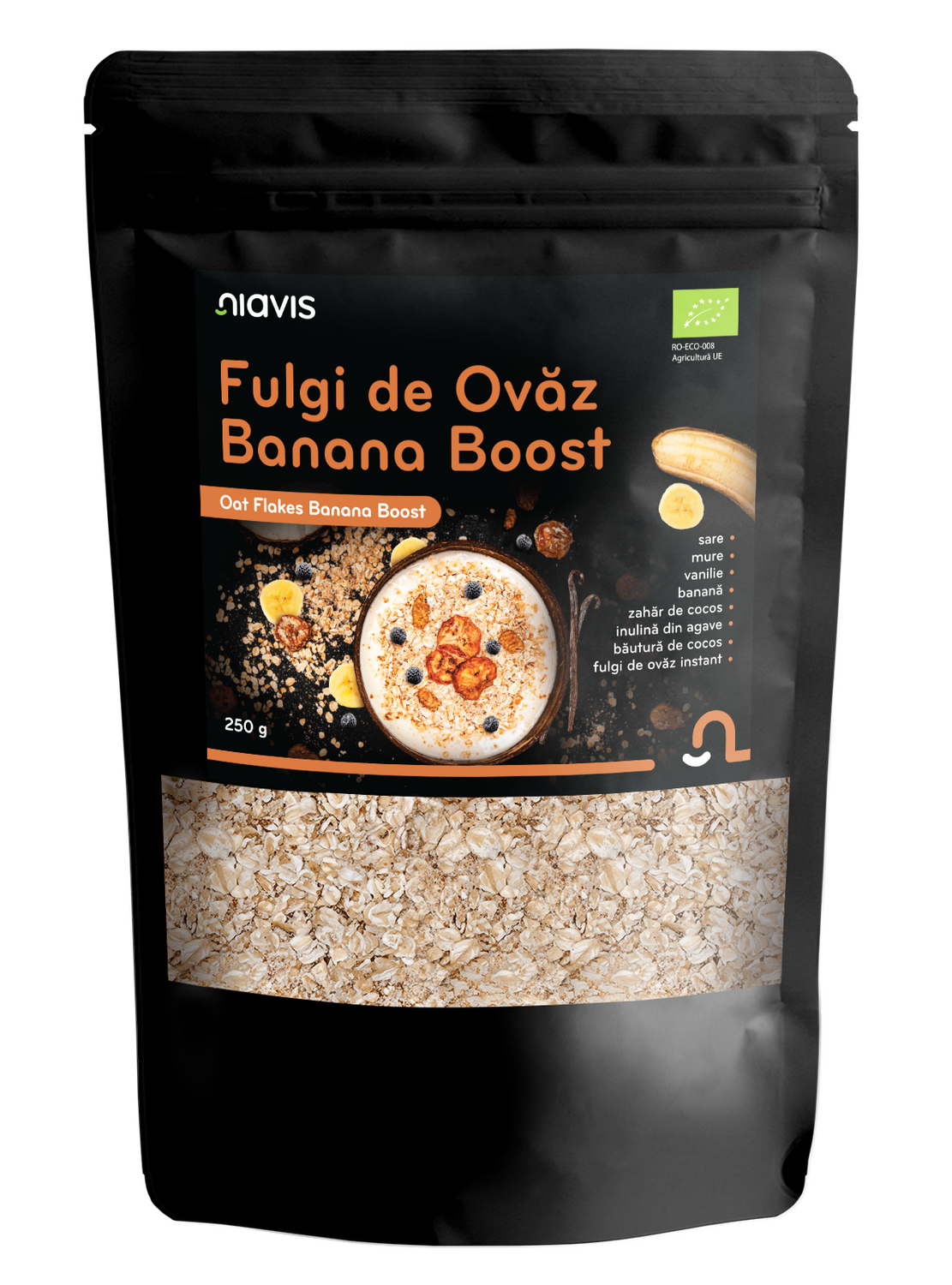 Fulgi de Ovaz Banana Boost Ecologici 250g