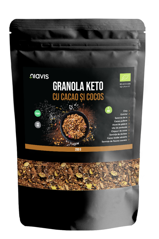 Granola Keto cu Cacao si Cocos Ecologica/BIO 200g