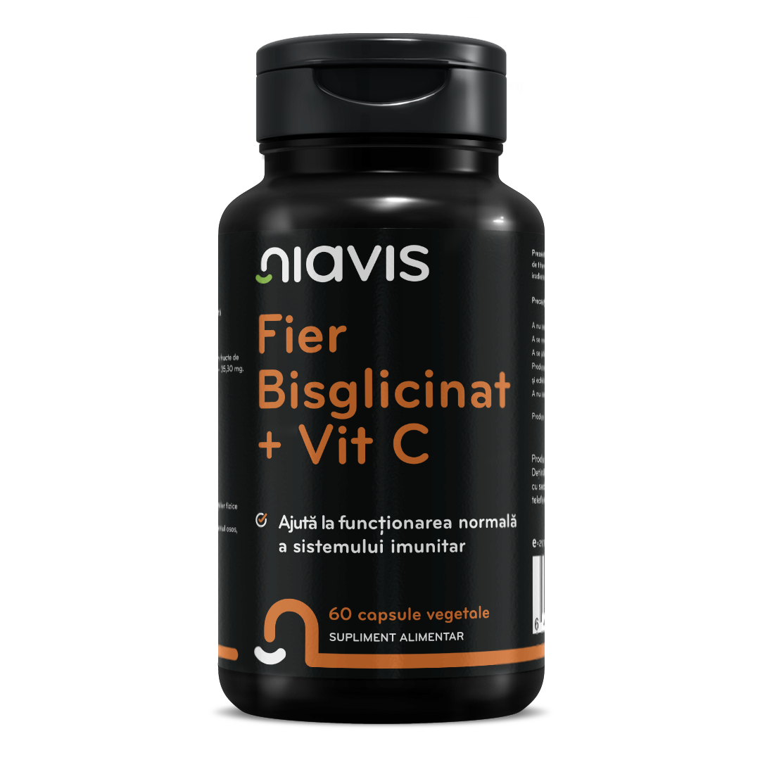 Fier Bisglicinat + Vitamina C 60cps