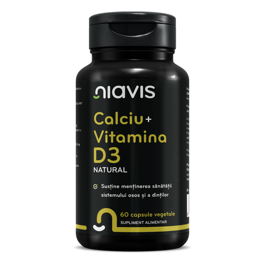 Calciu + Vitamina D3 Natural 60 cps