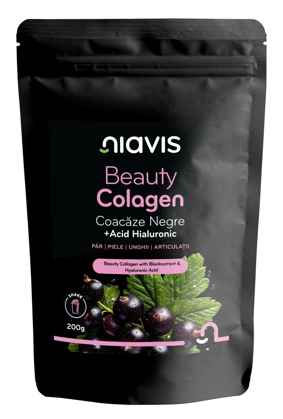 Beauty Colagen  cu Coacaze Negre si Acid Hialuronic 200g