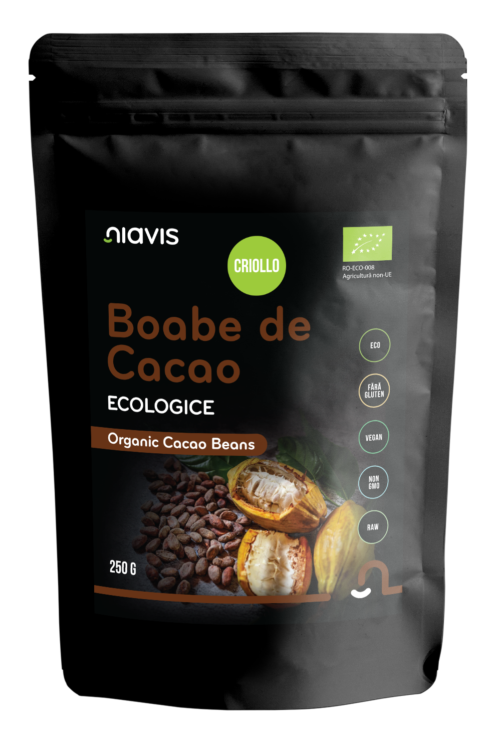 Boabe de Cacao Intregi Ecologice/Bio 250g