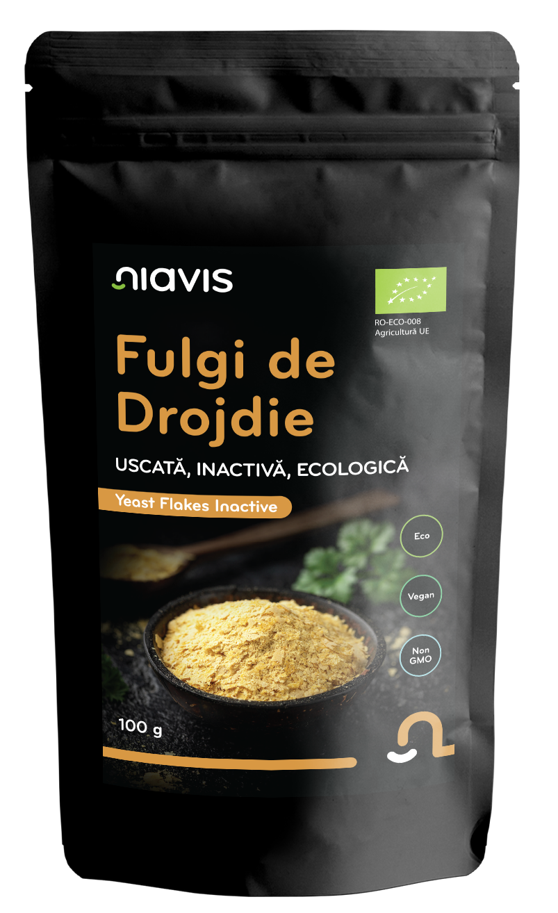 Fulgi Ecologici de Drojdie Uscata Inactiva 100g
