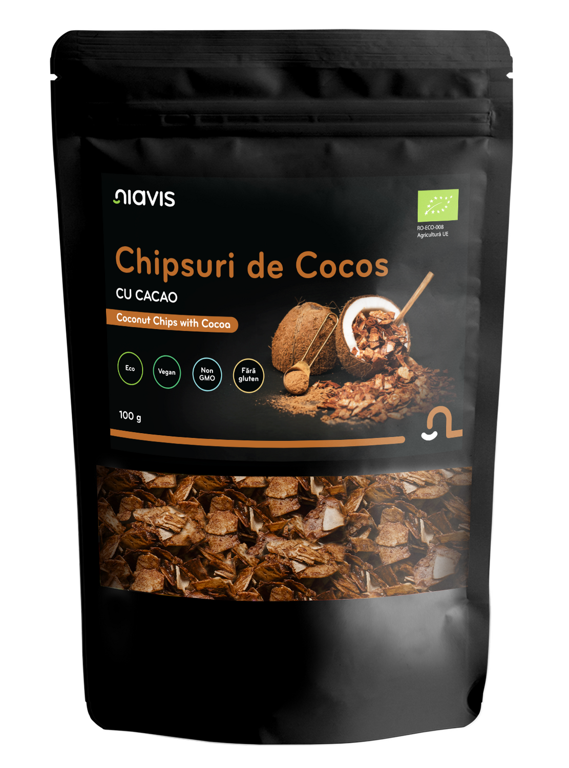 Chipsuri de Cocos cu Cacao Ecologice/Bio 100g