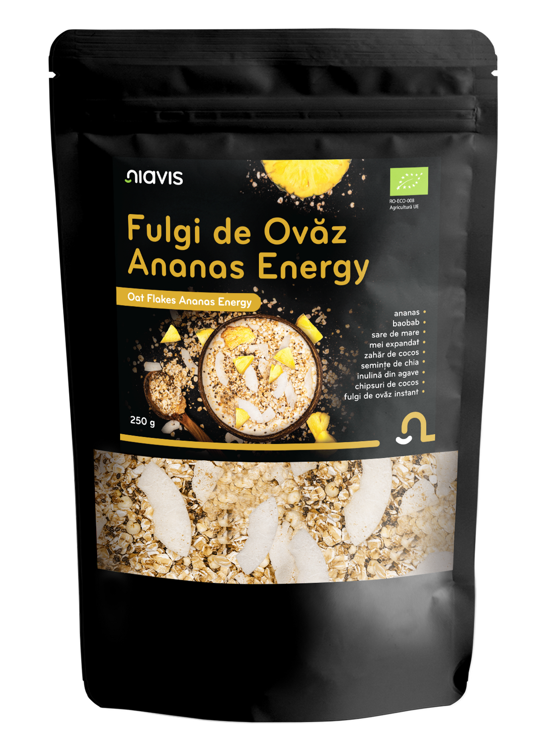 Fulgi de Ovaz Ananas Energy Ecologici 250g